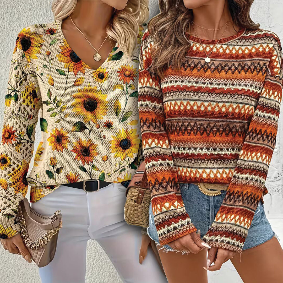Women's Lightweight Lace- Long Sleeve Top Pack of 2 ( CRC-12)