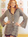 Women'S Plus Size Crochet V-Neck Cardigan Vest