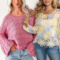 Women's Lightweight Lace- Long Sleeve Top Pack of 2 ( CRC-3)
