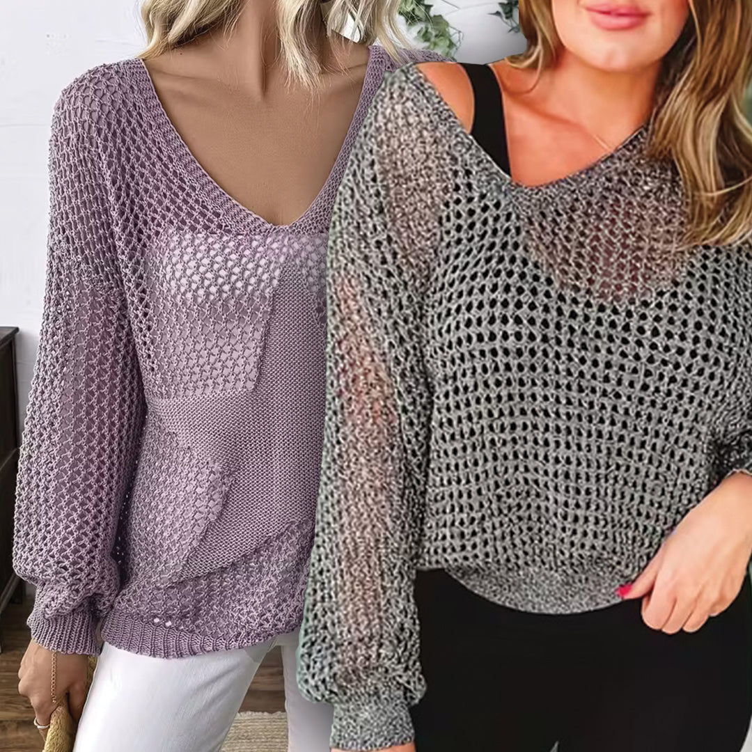 Women's Lightweight Lace- Long Sleeve Top Pack of 2 ( CRC-25)