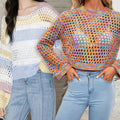 Women's Lightweight Lace- Long Sleeve Top Pack of 2 ( CRC-28)