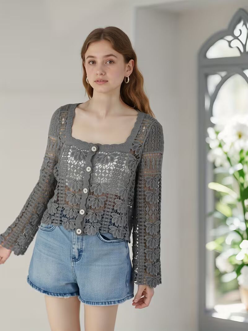 Women's Lightweight Lace- Long Sleeve Top Pack of 2 ( CRC-9)