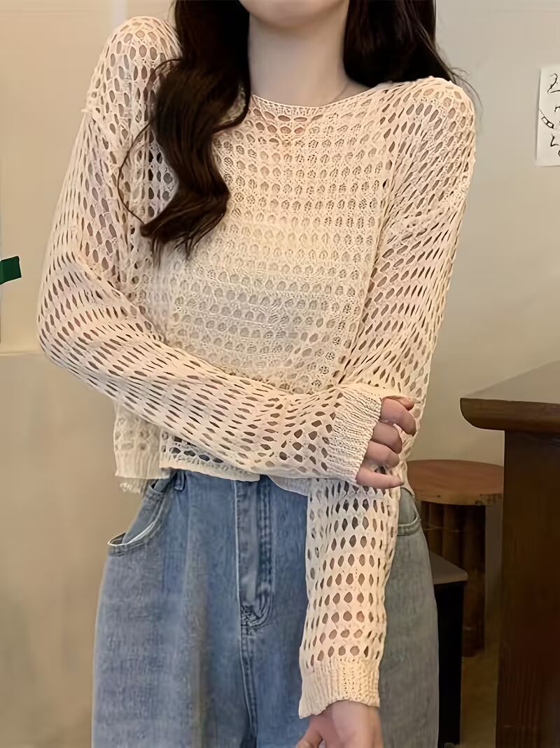 Women's Lightweight Lace- Long Sleeve Top Pack of 2 ( CRC-7)