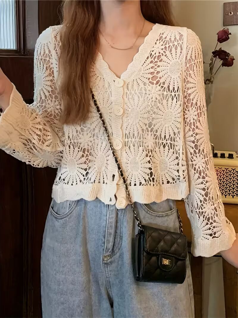 Women's Lightweight Lace- Long Sleeve Top Pack of 2 ( CRC-14)
