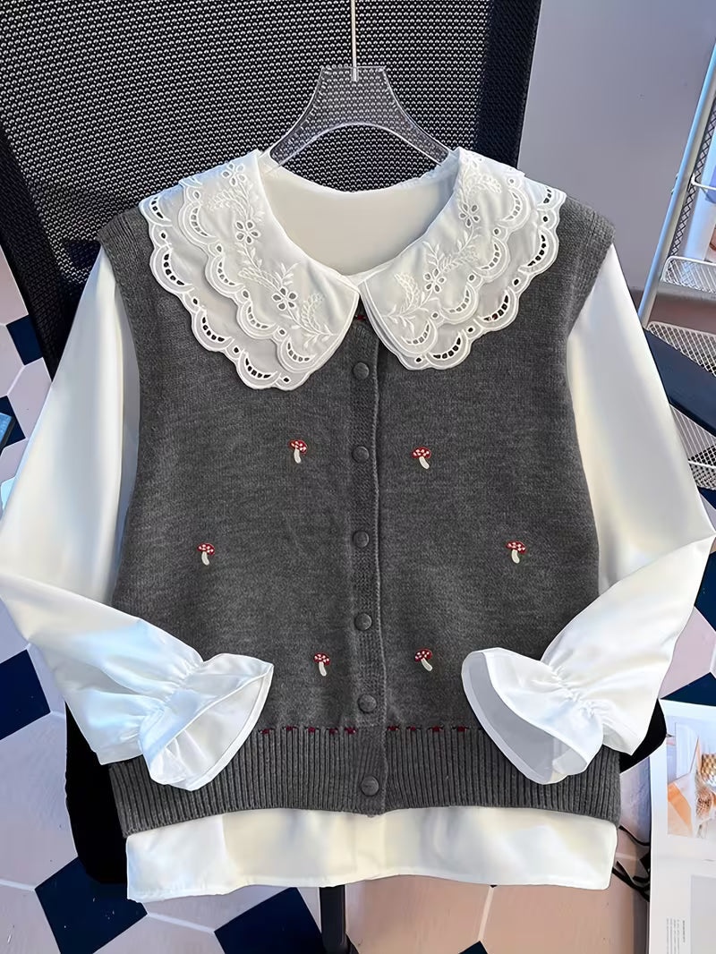 Women's Lightweight Lace- Long Sleeve Top