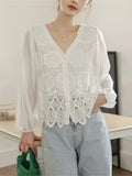 Women Trendy Lace Swimsuit Cover Up Full Sleeve