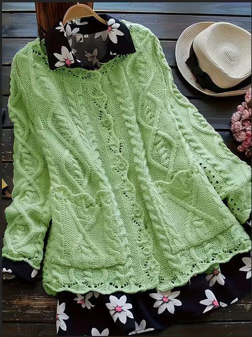 Women Lightweight Lace Beach Cover Up with Full Sleeves