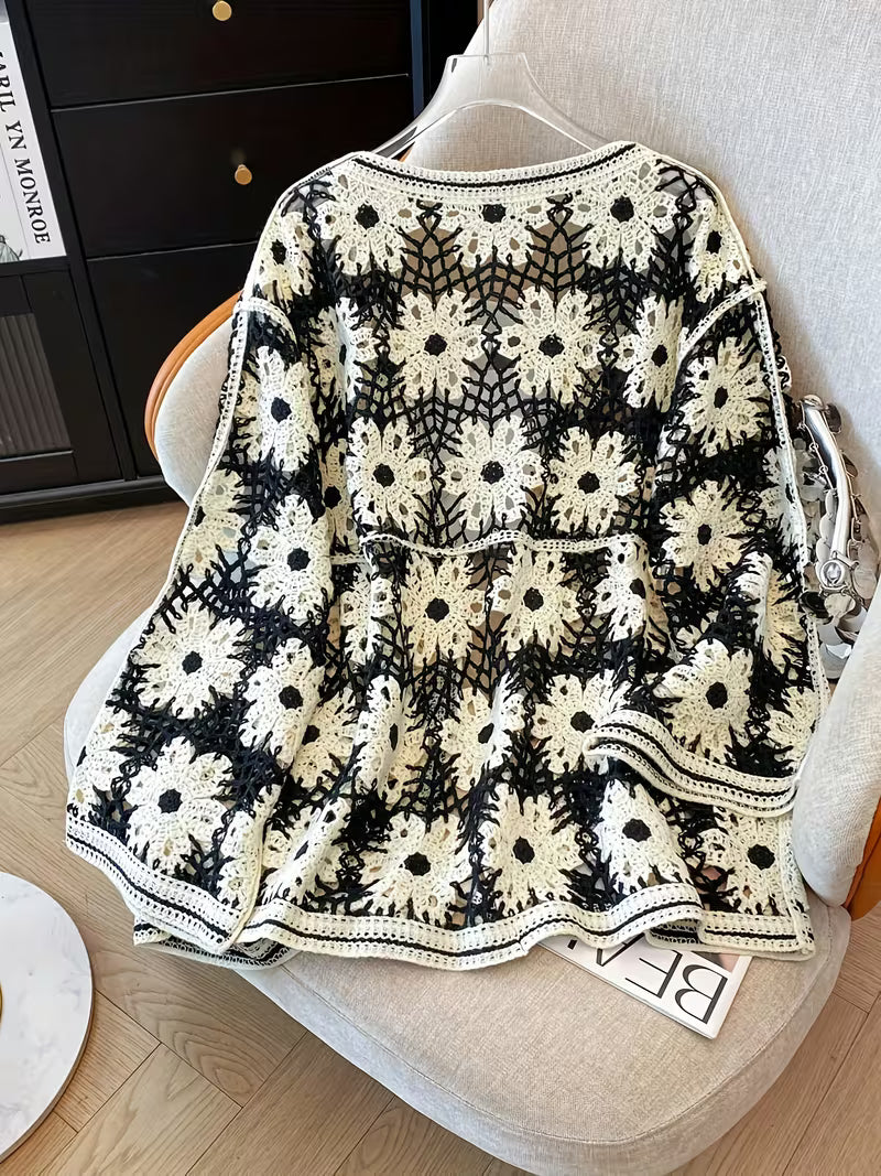 Women's Lightweight Lace- Long Sleeve Top