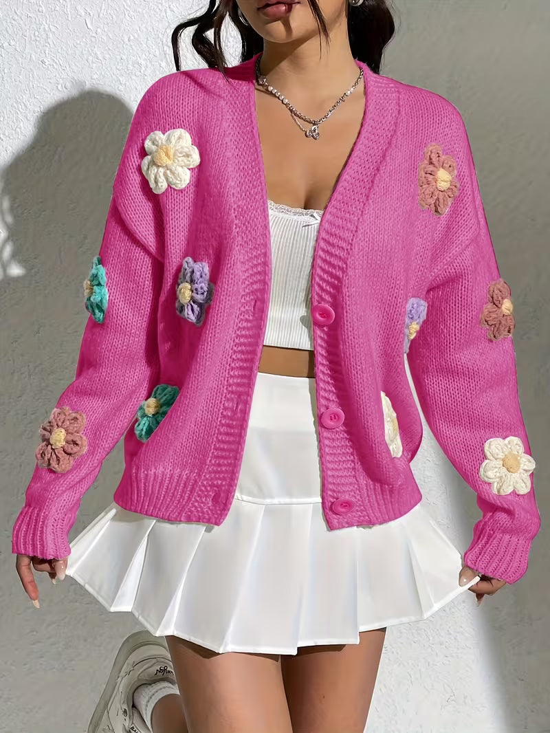 Women's Lightweight Lace- Long Sleeve Top Pink