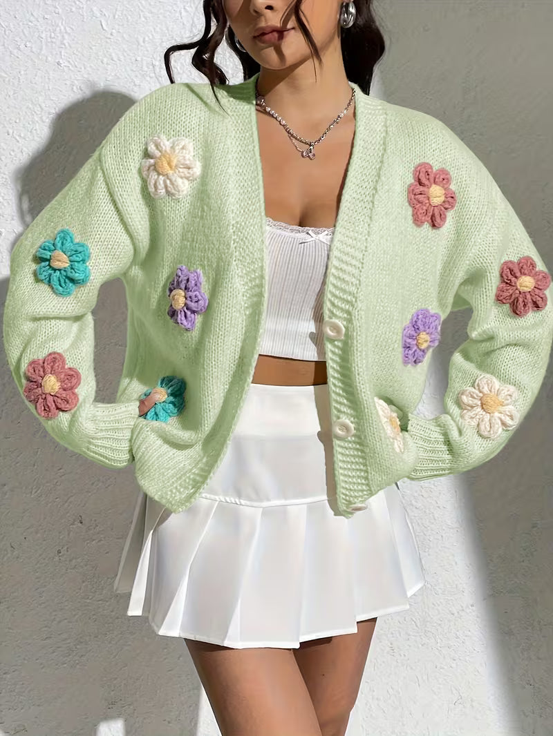 Women's Lightweight Lace- Long Sleeve Top Light Green