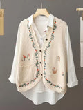 Women'S Plus Size Crochet V-Neck Cardigan Vest