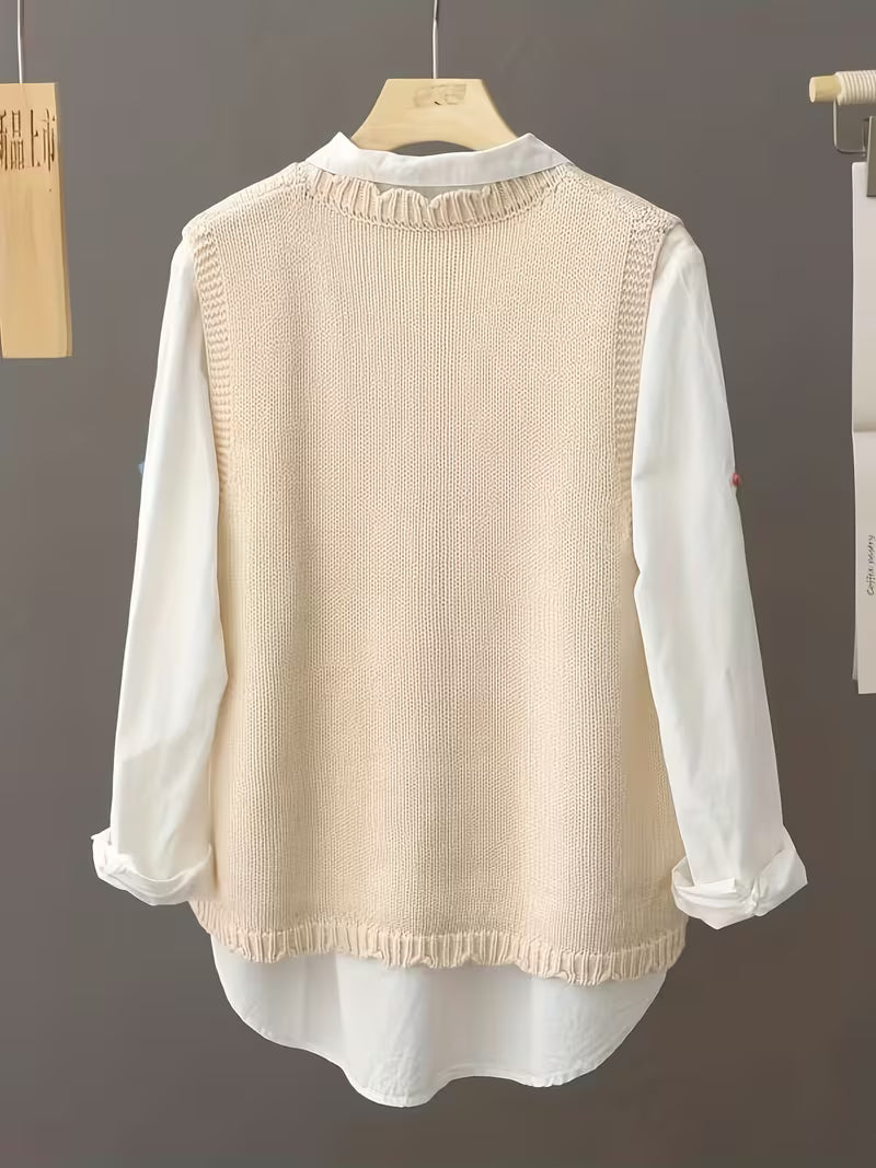 Women'S Plus Size Crochet V-Neck Cardigan Vest