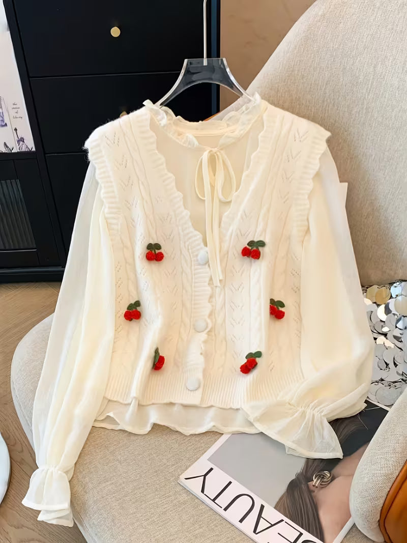 Women's Lightweight Lace- Long Sleeve Top