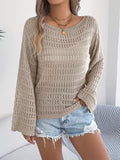 Viscose, Semi-Transparent Lace Design, Round Neck, Spring/Summer/Autumn Casual Wear, Cute Sweaters ( CR-34)