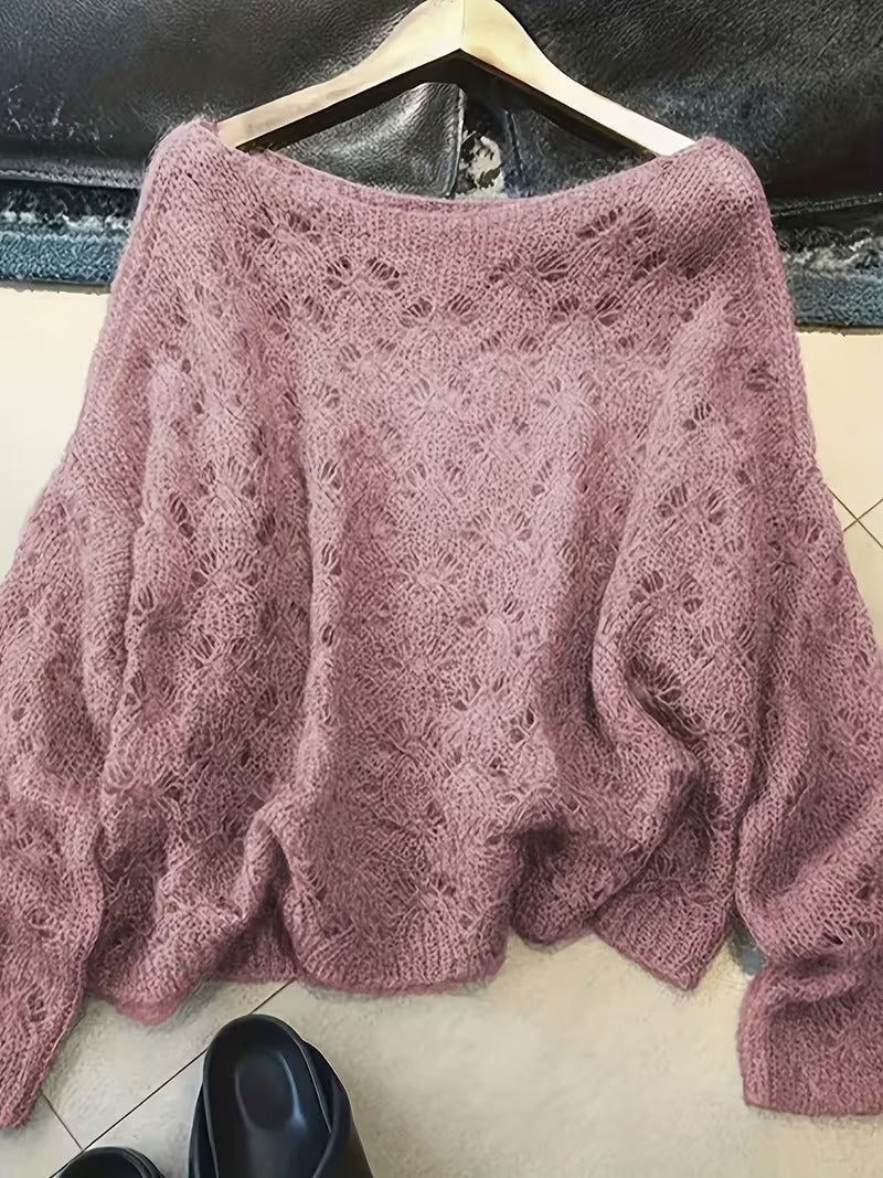 Targeted - Spring/Autumn Casual Hollow-Out Soft and Comfortable Elegant Sweater( CR-14 )