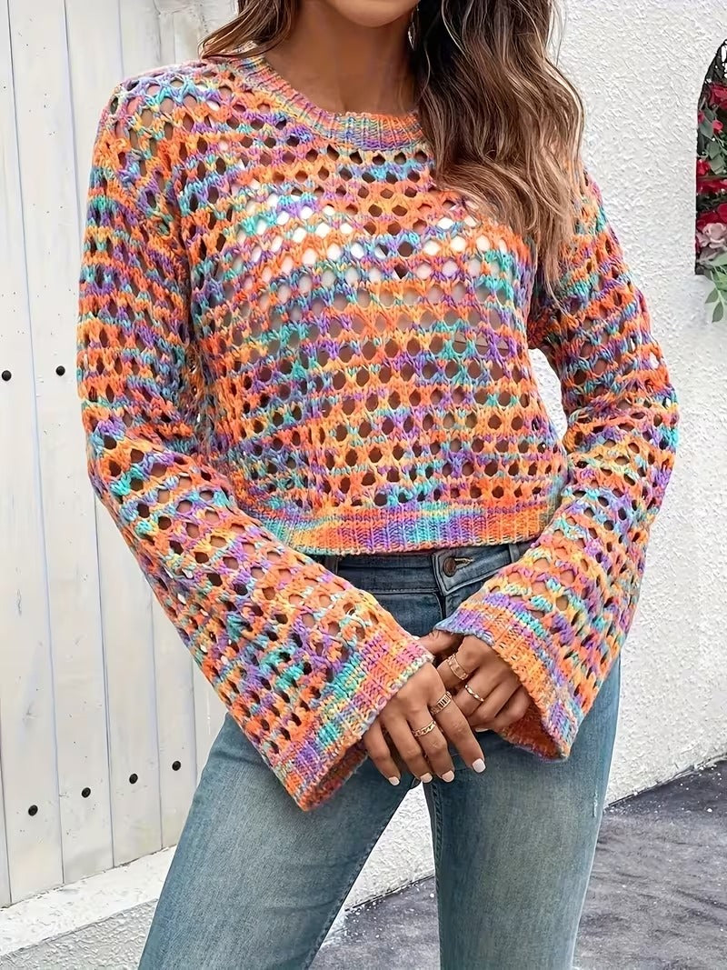 Round-neck Hollow-out Top ( CR-46)