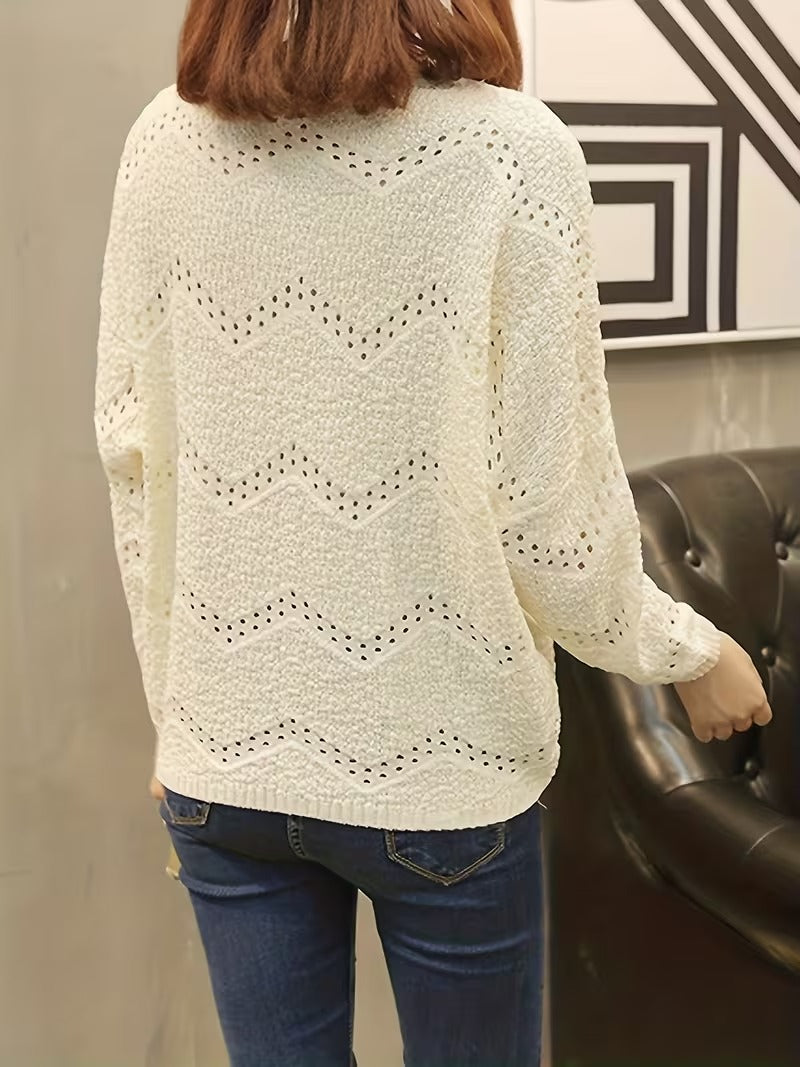 Women'S Elegant V-Neck Sweater - Chic Office to Party Sweater, Soft Stretchy Pullover for Fall/Winter, Everyday & Formal Outfits - Women'S Sweater for Women, Winter Clothing, Stylish Top ( CR-33)