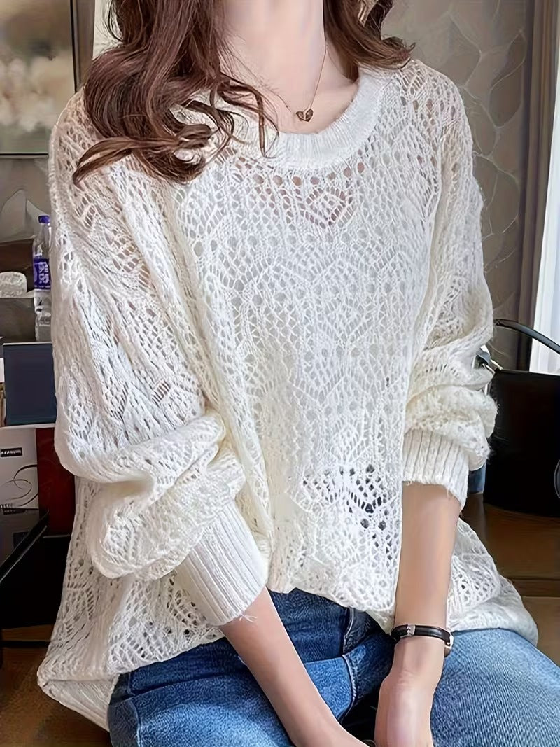 Women's Lightweight Lace- Long Sleeve Top ( CR-56)