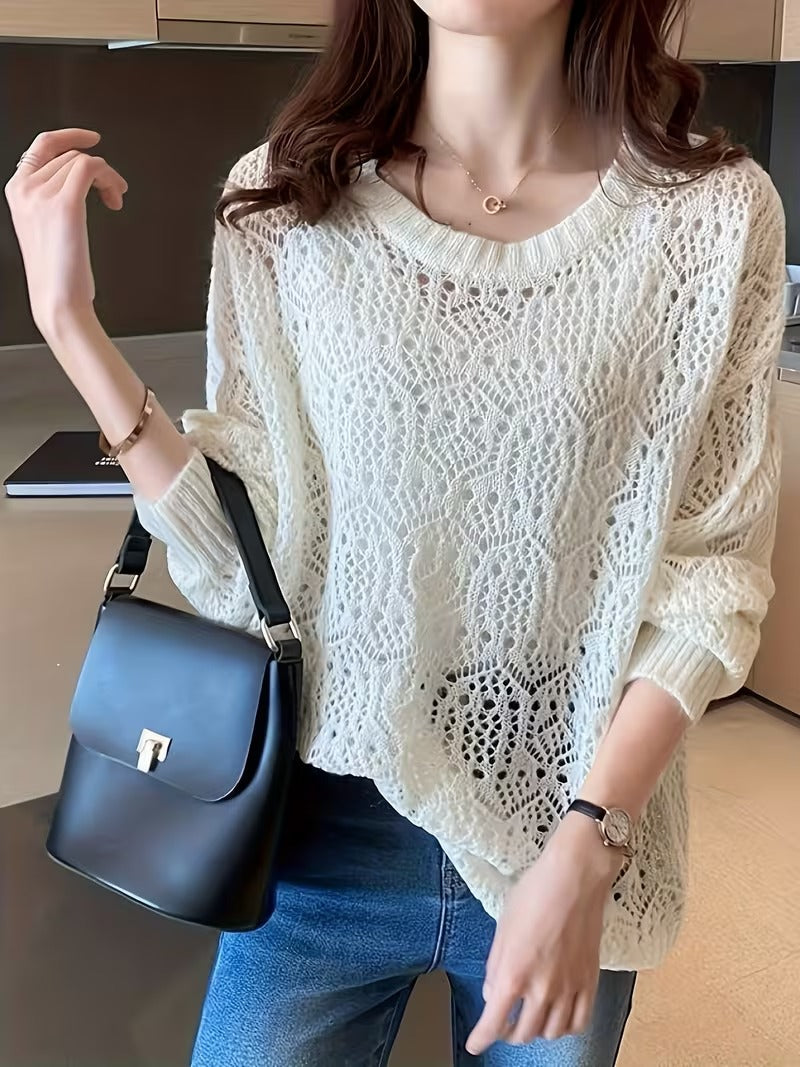 Women's Lightweight Lace- Long Sleeve Top ( CR-56)