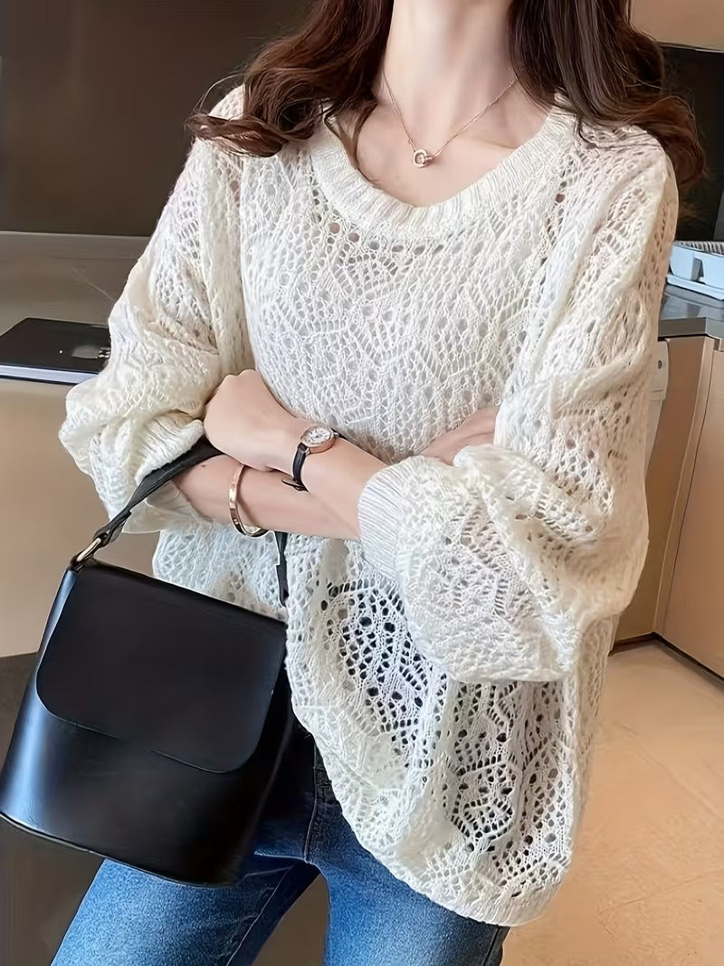 Women's Lightweight Lace- Long Sleeve Top ( CR-56)