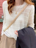 Spring/Summer New Women's Fashion Elegant Openwork Round Neck Cover-Up ( CR-38)